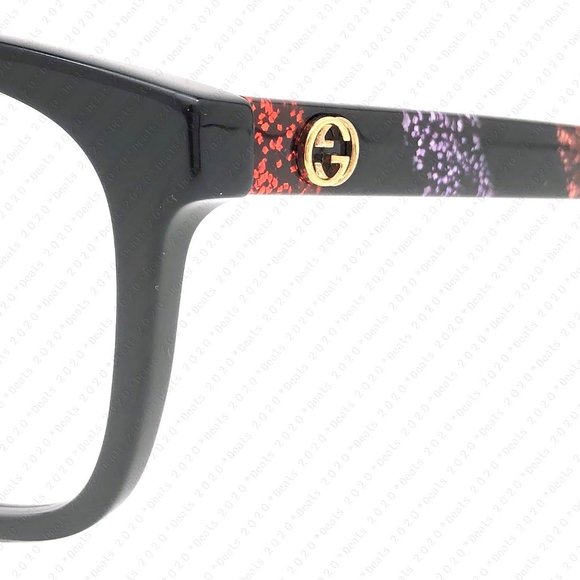New GUCCI GG0330O 008 55mm Black Glitter Eyeglasses - Picture 9 of 11